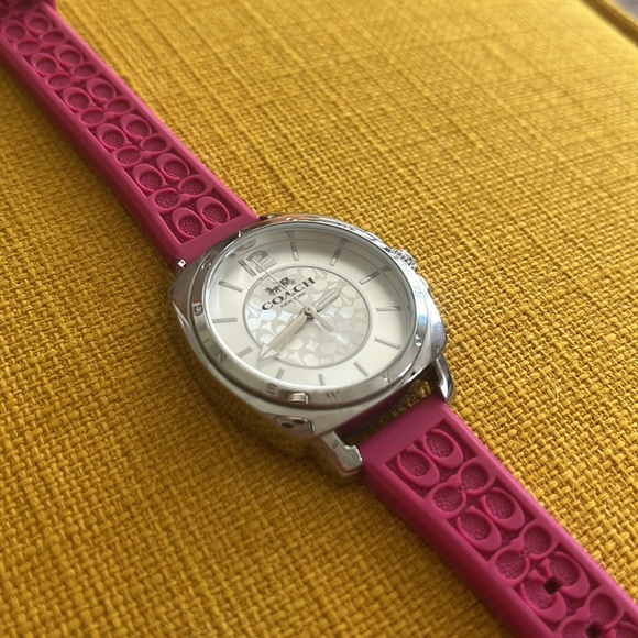Coach Boyfriend Pink and Silver Watch - Picture 2 of 4